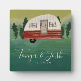 Placa Camping Camper Vintage Chuveiro de Noiva Fuga 
