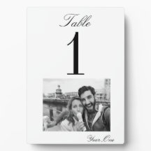Cartão de Número de Tabela de Casamento de Momento