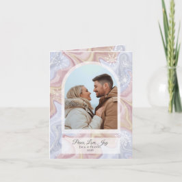 Placa Cartões de natal Azul Arch Modern