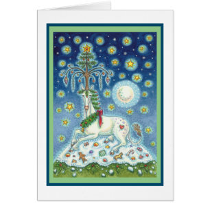 PLACA CARTÕES DE NATAL UNICORN DE NATAL MÁGICO B