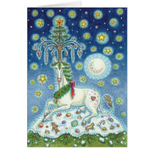 PLACA CARTÕES DE NATAL UNICORN DE NATAL MÁGICO B