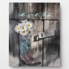 Placa casamento da margarida russa do país ocidental