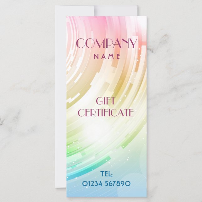 Placa/Certificado de Presente de Design Abstrato (Frente)