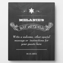 Placa Chalkboard Bat Mitzvah