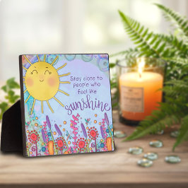 Placa Citação Floral de Sol Inspiron