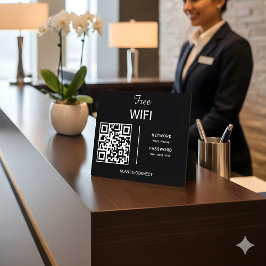 Placa Código QR da Rede Wifi Scan para Conectar Moderno