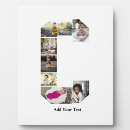 Placa Colagem de Fotografias com design Carta C