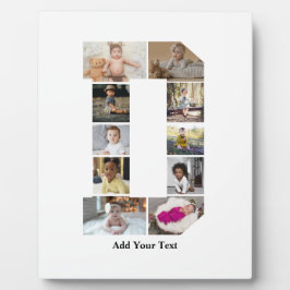 Placa Colagem de Fotografias com design Carta D