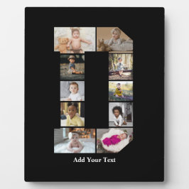Placa Colagem de Fotografias com design Carta D
