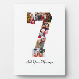 Placa Colagem de Fotos Preto e Branco Número 7