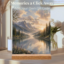 Placa Comemorativa de Pet com Código QR Personaliz