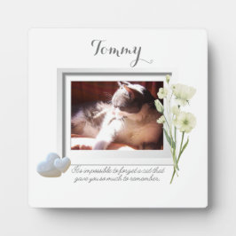 Placa Comemorativa Inesquecível para Animais de Es