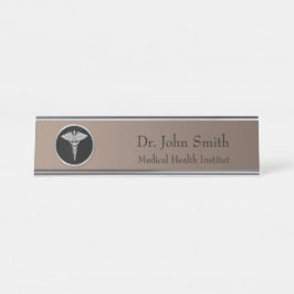Placa conhecida da mesa médica de prata do