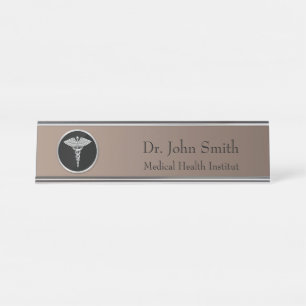 Placa conhecida da mesa médica de prata do