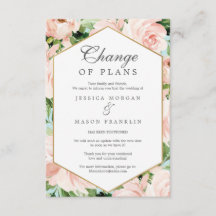 Placa de Anúncio de Alteração de chique dos Planos