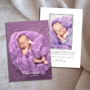 Placa de Anúncio Plana para Menina Newborn