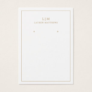 Placa de Apresentação Simples Monograma Dourado co