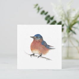 Placa de arte de aquarela Bluebird