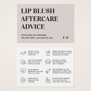 Placa de Atenção de Tatuagem do Lip Blush do Creme