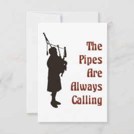 Placa De Bagpiper - Os Pipes Estão Sempre Chamando