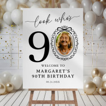 Placa de Boas-Vindas de Aniversário de 90 Anos Per