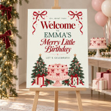 Placa de Boas-Vindas de Aniversário de Natal Bolo
