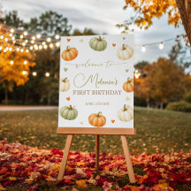 Placa de Boas-Vindas de Aniversário de Outono com