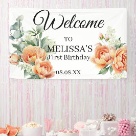 Placa de Boas-Vindas de Aniversário de Um Ano com