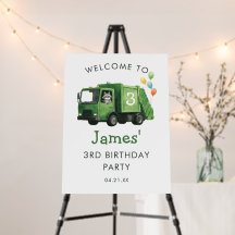 Placa de Boas-Vindas de Aniversário do Caminhão de