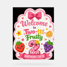 Placa de Boas-Vindas de Aniversário Two-tti Fruity