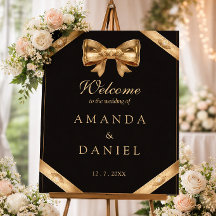 Placa de Boas-Vindas de Casamento com Arco Preto e