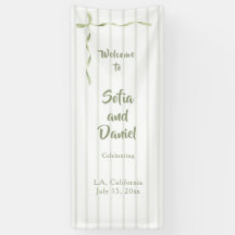 Placa de Boas-Vindas de Casamento em Verde Sage Pe