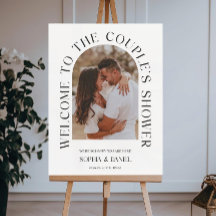 Placa de Boas-Vindas para Chuveiro de Casal com Fo