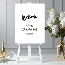 Placa de Boas-Vindas para Festa de 80 Anos Chic Ei