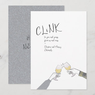 Placa de brinde de férias - "Clink" Vidro Cheio