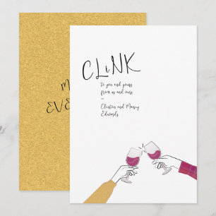 Placa de brinde de férias - "Clink" Vidro Cheio