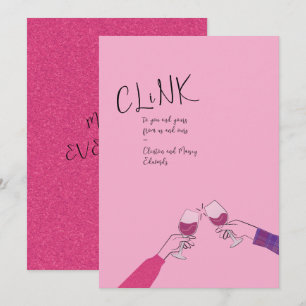 Placa de brinde de férias - "Clink" Vidro Cheio