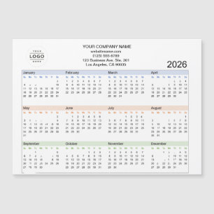 Placa de calendário magnético do logotipo personal