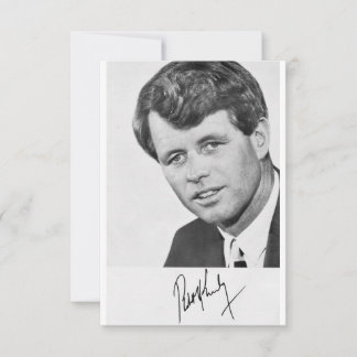 Placa de campanha Robert Kennedy, autografada em 1