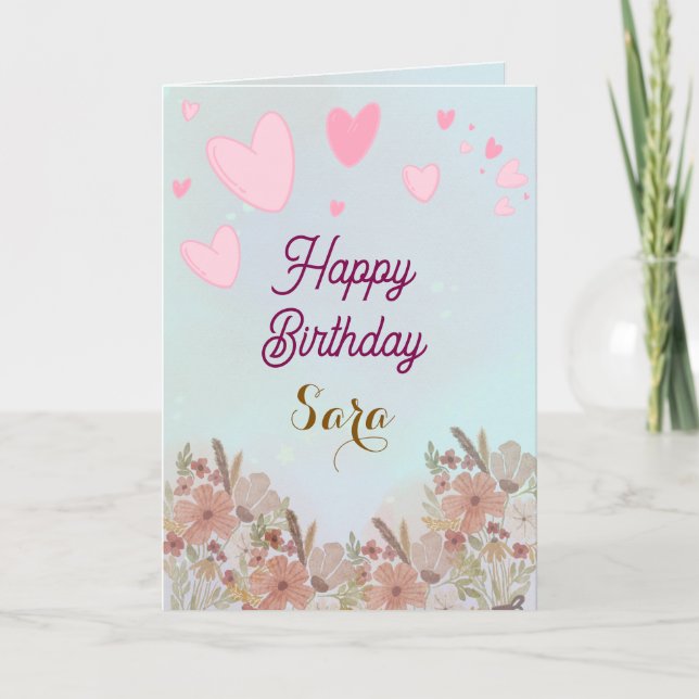 Placa de cartões de aniversários (Frente)