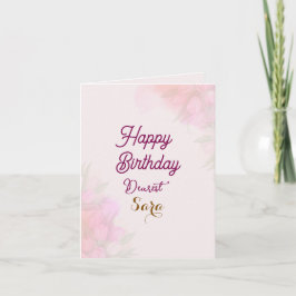 Placa de cartões de aniversários