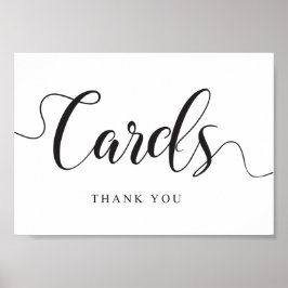 Placa de Cartões de Casamento. Poster de Caixa de 