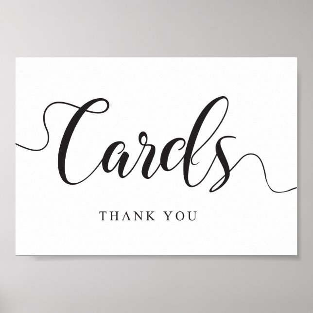 Placa de Cartões de Casamento. Poster de Caixa de  (Frente)
