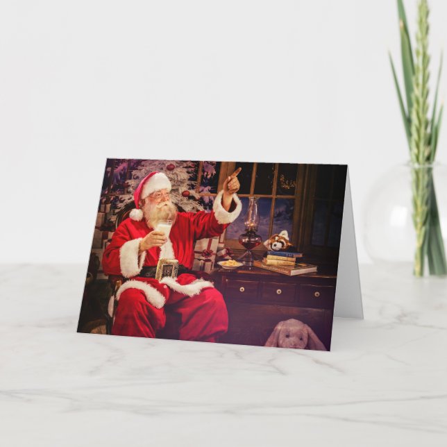 Placa de cartões de natal com Papai Noel (Frente)