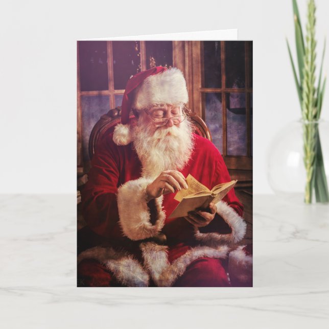 Placa de cartões de natal com Papai Noel (Frente)