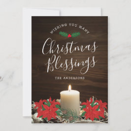 Placa de cartões de natal com Vela e Pontas