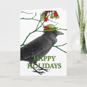 Placa de Cartões de natal Crow