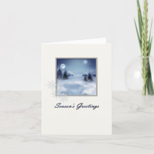 Placa de Cartões de natal de Cena de Neve Elegant