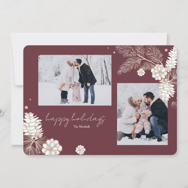 Placa de Cartões de natal de Fotografia Cones 2 de (Frente)