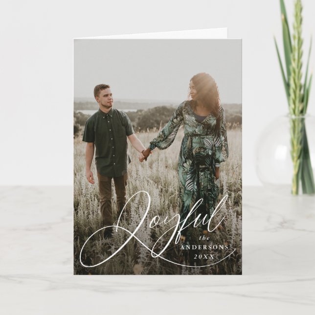 Placa de Cartões de natal de Fotografia do Script  (Frente)